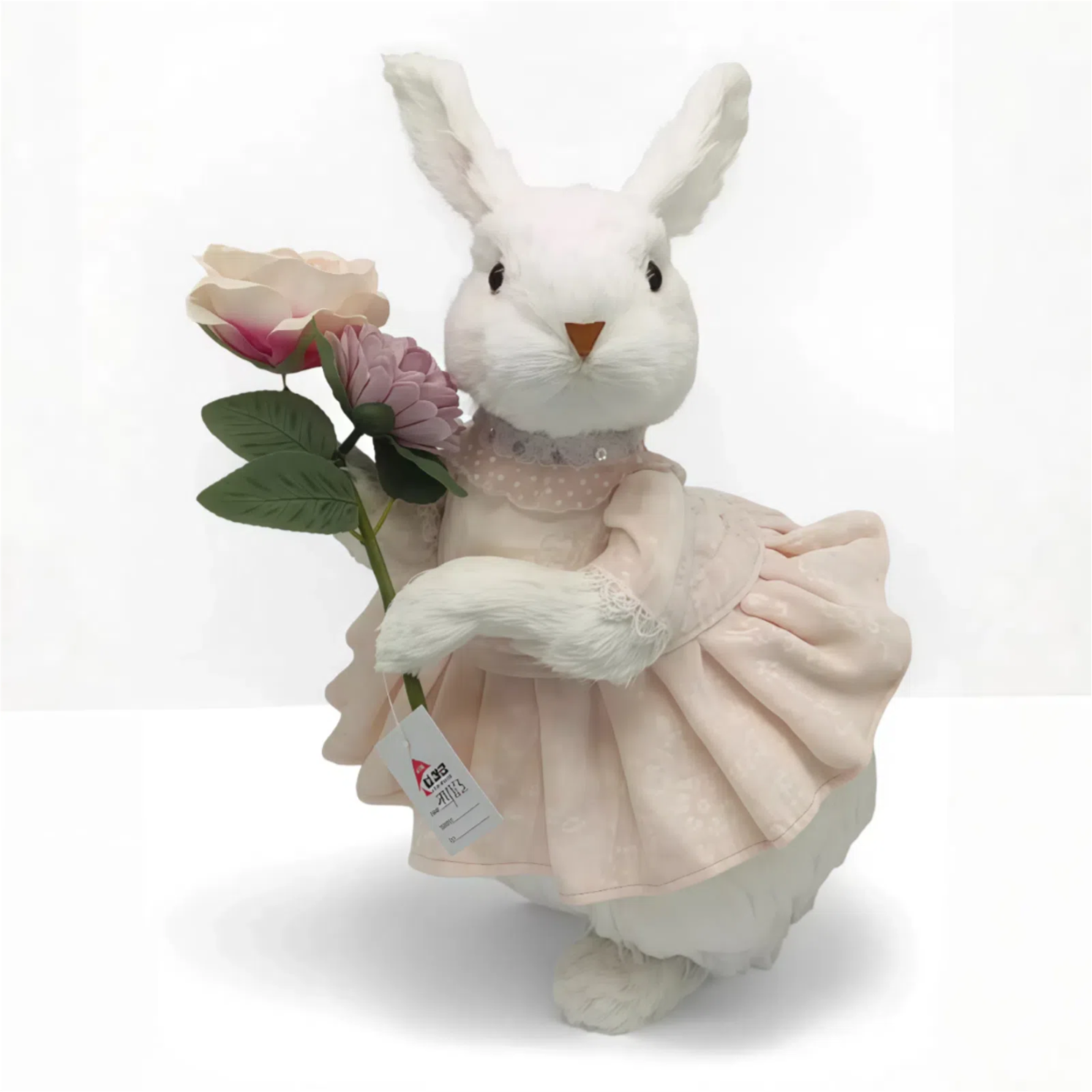 easter whiter rabbit bunny with spring flower decoration easter whiter rabbit bunny with spring flower decoration